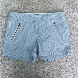 J.Crew sear sucker, zipper pocket shorts